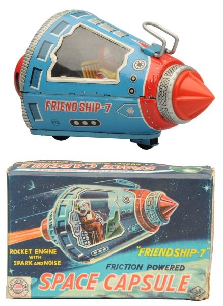 TIN LITHO FRICTION SPACE CAPSULE FRIENDSHIP 7.    