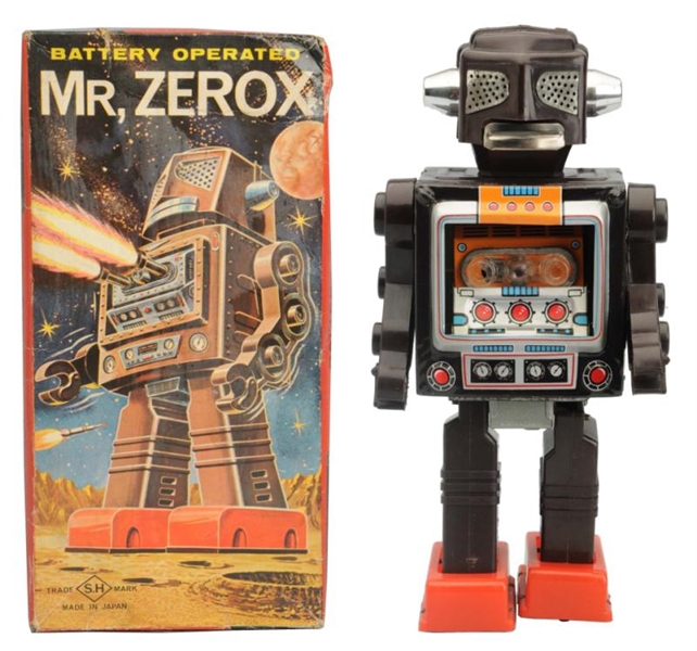 BATTERY OPERATED MR. ZEROX WITH BOX.              
