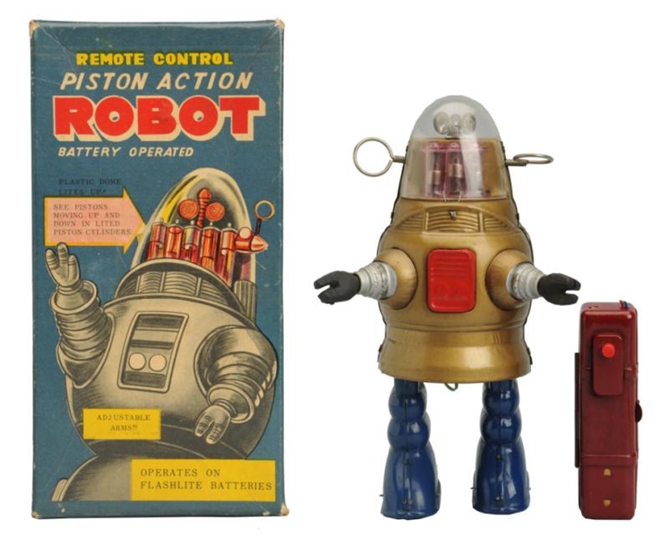 JAPANESE BATTERY OPERATED PUG ROBBY ROBOT.        