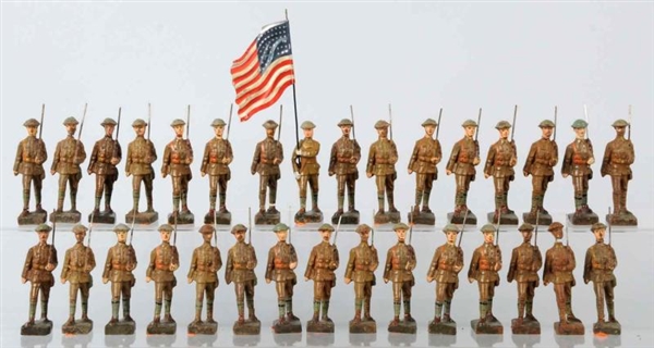 LOT OF 31: LINEOL 9 CM U.S. ARMY MARCHING GROUP.  