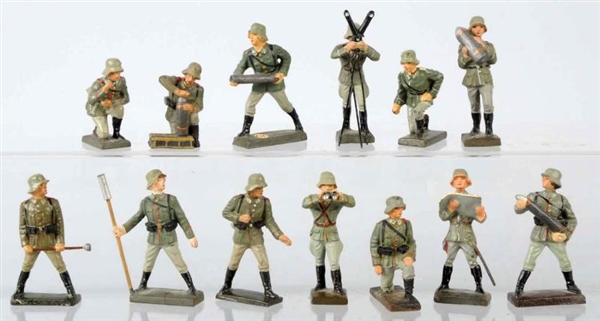 LOT OF 13: LINEOL 7.5 CM  ARMY ARTILLERY SOLDIERS 