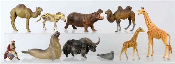 LOT OF 9: LINEOL ZOO ANIMALS.                     