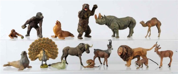 LOT OF 15: LINEOL ZOO ANIMALS.                    