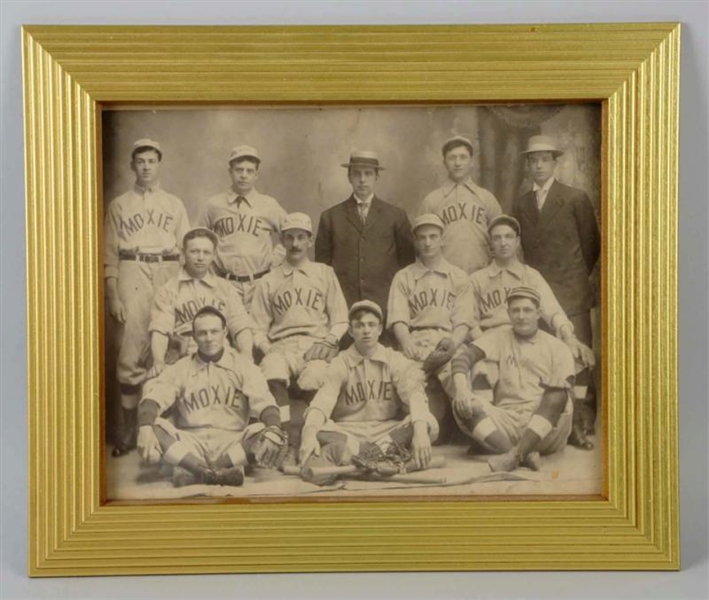 EARLY FRAMED MOXIE BASEBALL PICTURE.              