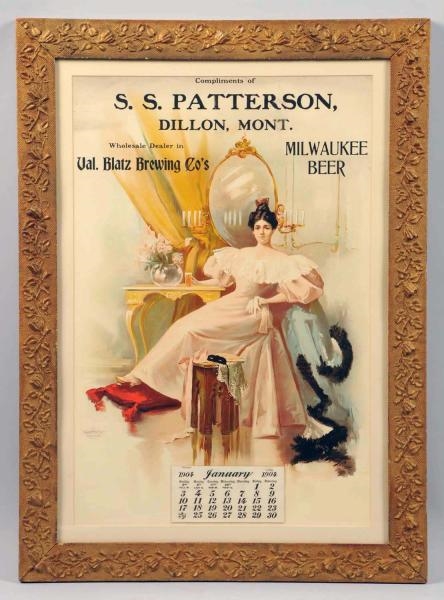 1904 S.S. PATTERSON BEER CALENDAR.                