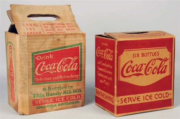 LOT OF 2: COCA-COLA CARDBOARD CARRIERS.           