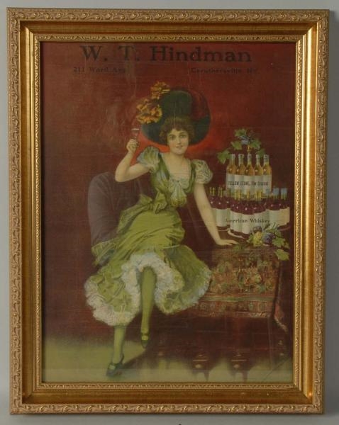 W.T. HINDMAN WHISKEY PAPER ADVERTISEMENT.         