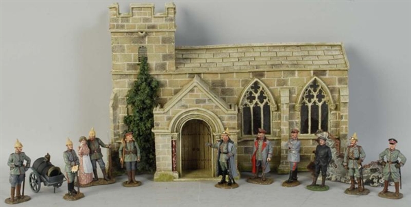 KING & COUNTRY 1914 SOLDIERS & CHURCH BACKGROUND. 