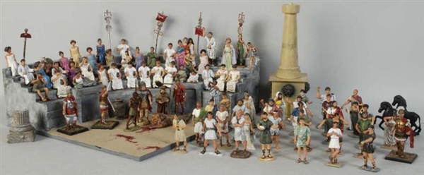 ROMAN GLADIATOR ARENA DIORAMA & FIGURES.          