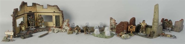 KING & COUNTRY DIORAMA ITEMS & BASTOGNE SOLDIERS. 