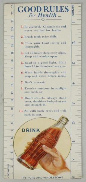 1940S COCA-COLA RULER/BLOTTER.                    