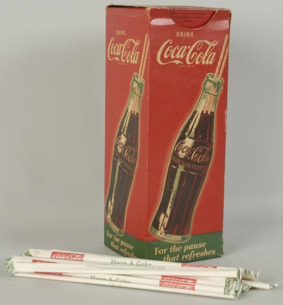 1940S-50S COCA-COLA STRAW BOX.                    
