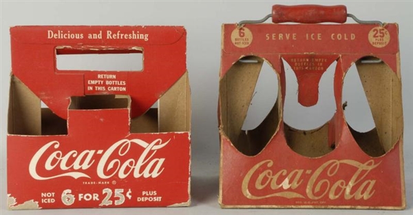 PAIR OF 1940S-50S COCA-COLA 6-PACK CARRIERS.      