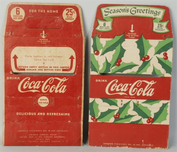 LOT OF 2: 1930S COCA-COLA CARRIERS.               