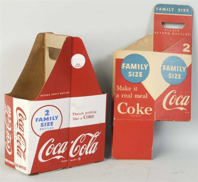 LOT OF 2: 1950S COCA-COLA BOTTLE CARRIERS.        