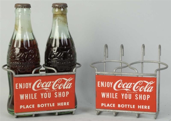 PAIR OF COCA-COLA SHOPPING CART BOTTLE RACK.      