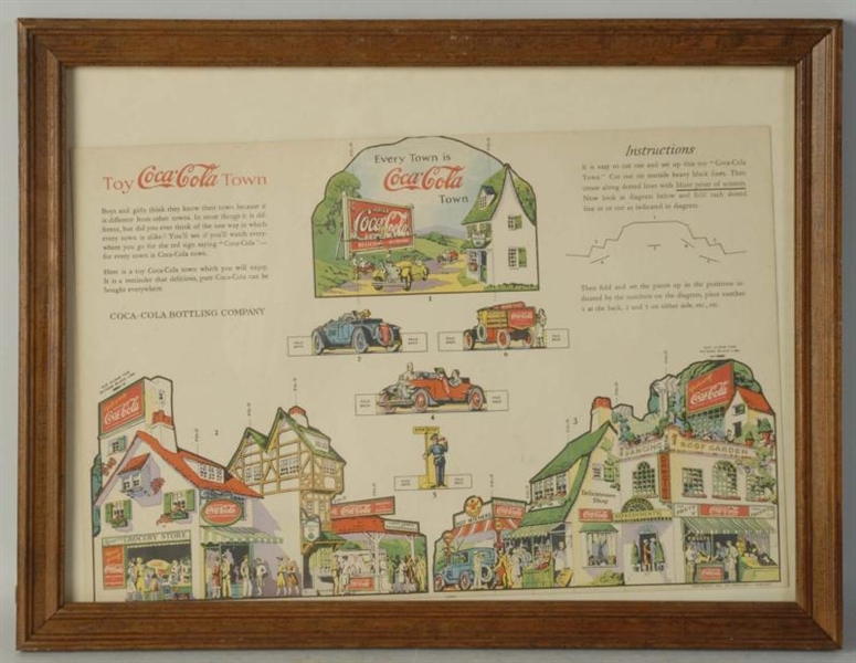1927 COCA-COLA TOY TOWN CHILDRENS CUTOUT.        