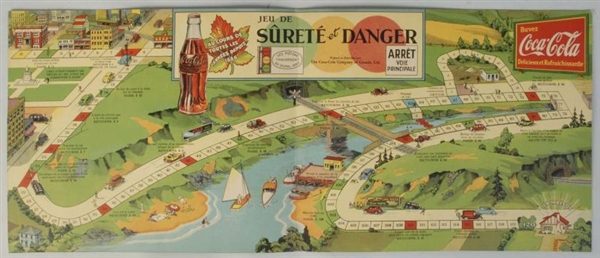 CANADIAN COCA-COLA SAFETY & DANGER GAME BOARD.    