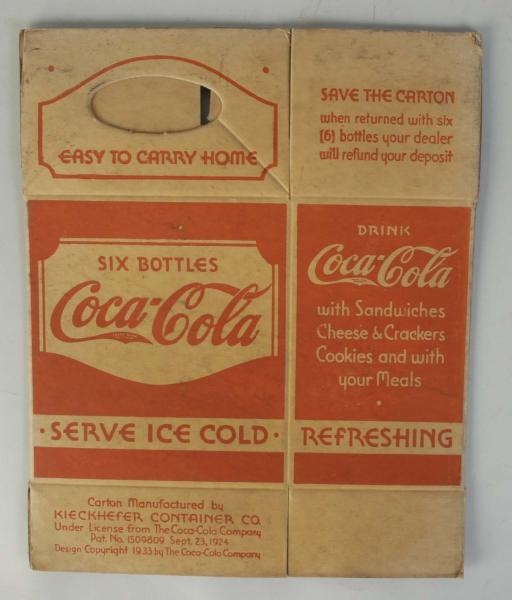 1920S COCA-COLA 6-PACK CARTON.                    