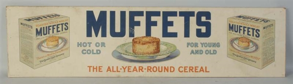 1930S TO 1940S MUFFETS PAPER SIGN.                