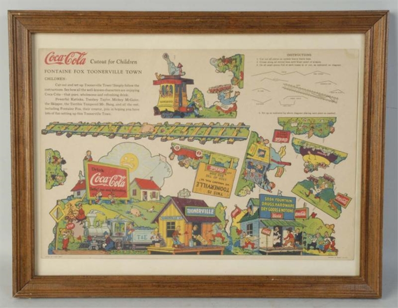 COCA-COLA TOONERVILLE CHILDRENS CUTOUTS.         