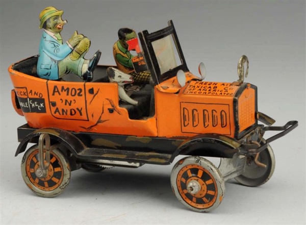 TIN LITHO MARX AMOS N ANDY TAXI CAB WIND-UP TOY. 