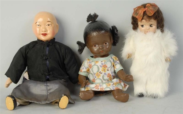 LOT OF COMPOSITION DOLLS.                         