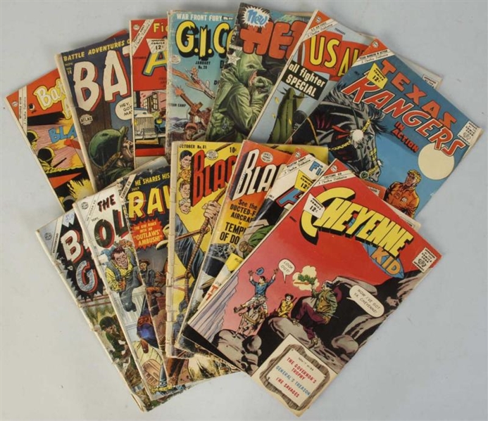 LOT OF 14: GOLDEN & SILVER AGE COMIC BOOKS.       