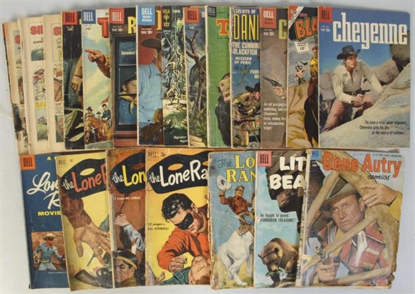 LOT OF 21: SILVER AGE WESTERN THEME COMIC BOOKS.  