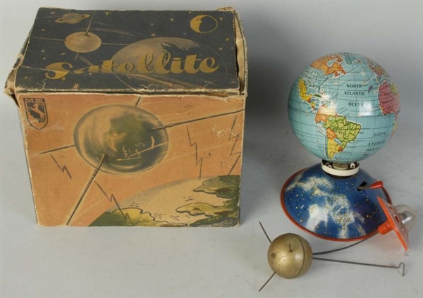 TIN LITHO WIND-UP SATELLITE WIND-UP TOY.          