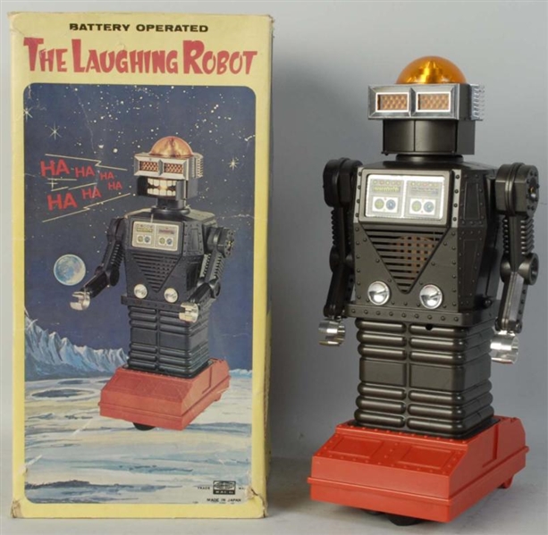 JAPANESE BATTERY-OPERATED LAUGHING ROBOT.         
