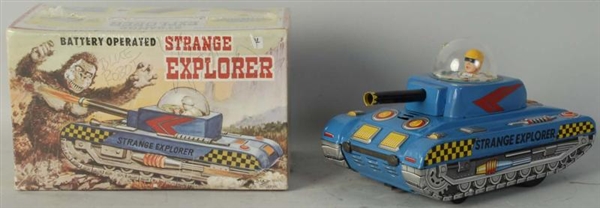 JAPANESE BATTERY-OPERATED STRANGE EXPLORER TANK.  