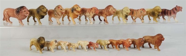 LOT OF 21: JAPANESE CELLULOID ANIMAL TOYS.        