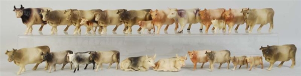 LOT OF 24: JAPANESE CELLULOID COW FIGURES.        