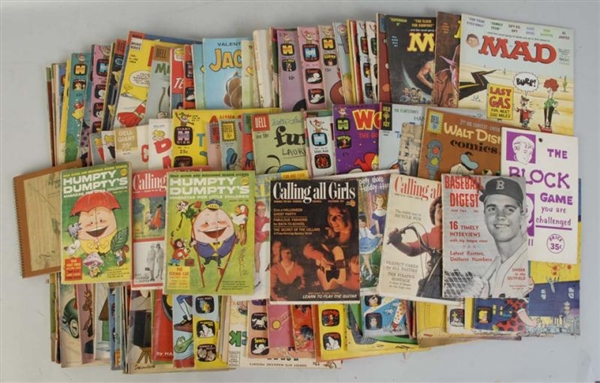 APPROX. 100 1950S-60S COMIC BOOKS & MAGAZINES.    