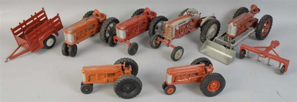 LOT OF HUBLEY DIECAST TRACTOR ITEMS.              