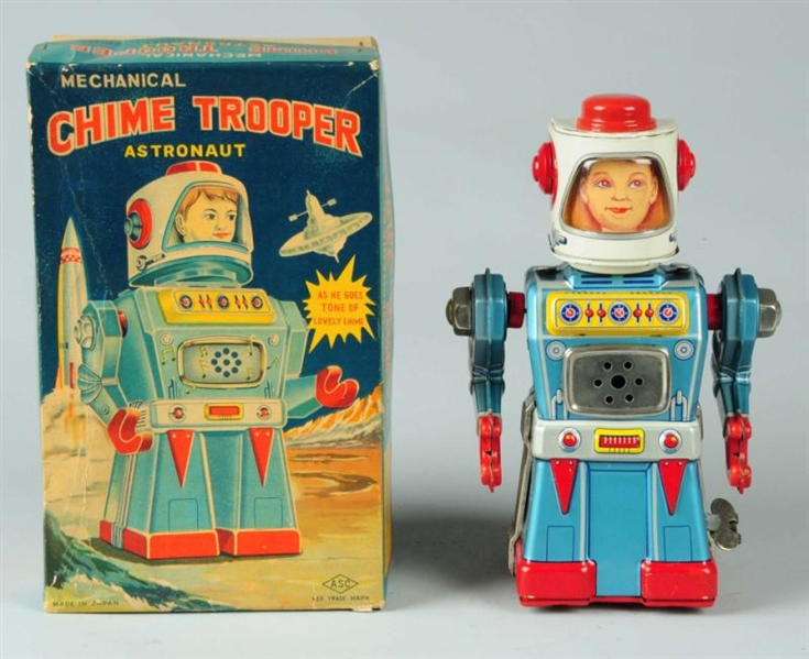 TIN LITHO WIND-UP CHIME TROOPER.                  