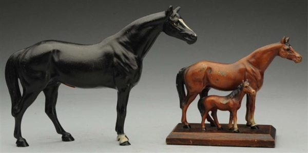 CAST IRON THOROUGHBRED HORSE DOORSTOP & ACCESSORY 
