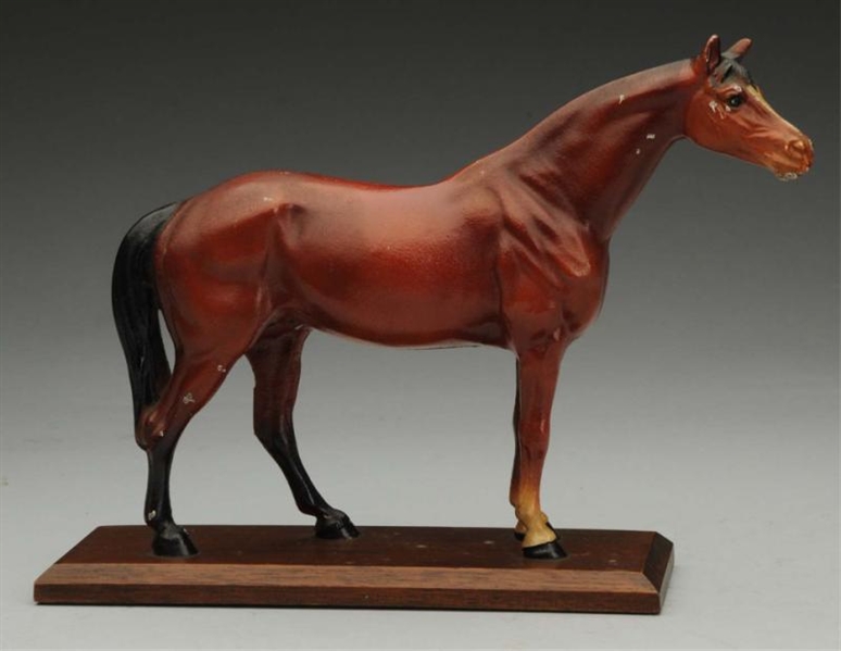 CAST IRON THOROUGHBRED HORSE DESK ACCESSORY.      