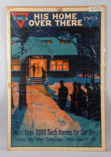 "HIS HOME OVER THERE" WWI POSTER.                 