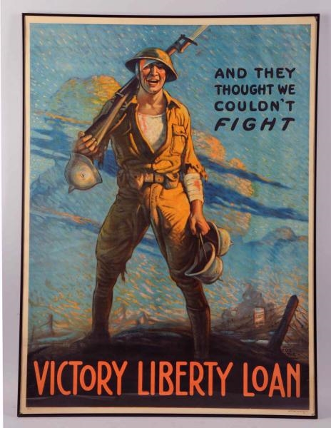 "AND THEY THOUGHT WE COULDNT FIGHT" WWI POSTER.  