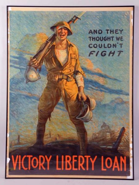 "AND THEY THOUGHT WE COULDNT FIGHT" WWI POSTER.  