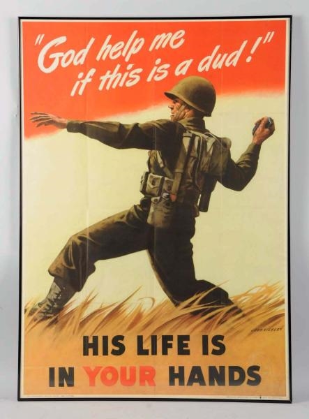 "GOD HELP ME IF THIS IS A DUD" WWII POSTER.       