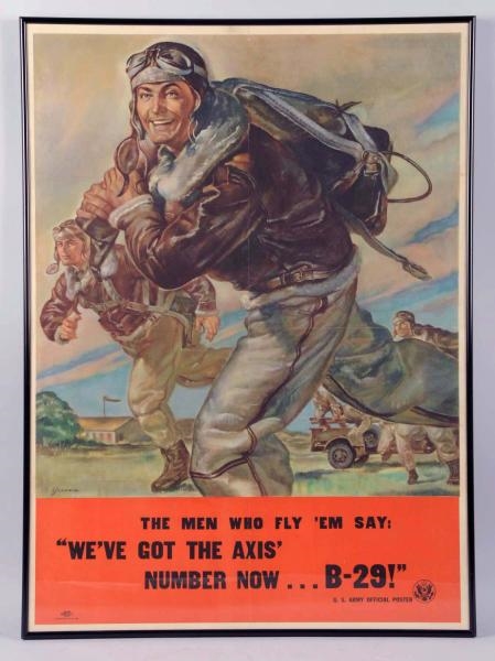 "THE MEN WHO FLY EM" WWII POSTER.                