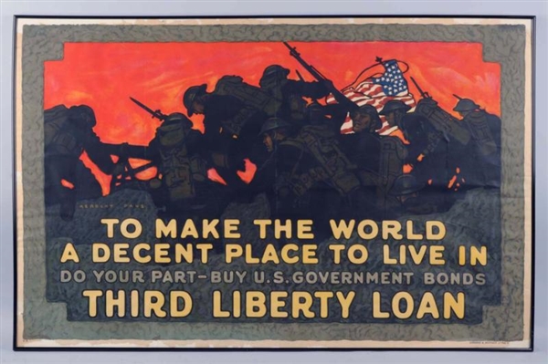 "TO MAKE THE WORLD A DECENT PLACE" WWI POSTER.    