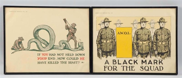 LOT OF 2: SMALL WWI POSTERS.                      