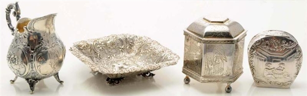 A GROUP OF SMALL SILVER ARTICLES.                 