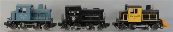 LOT OF 3: LIONEL TRAIN ENGINES.                   