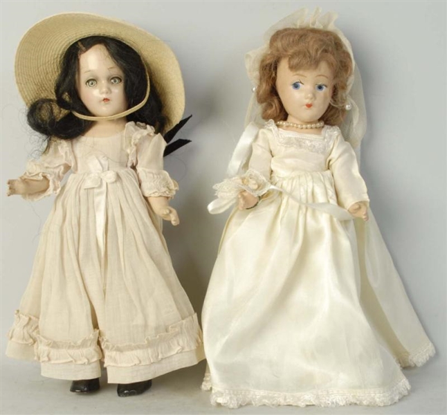 LOT OF 2: COMPOSITION DOLLS.                      