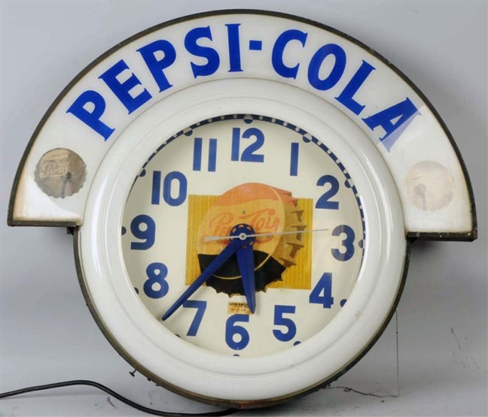 1950S PEPSI CLEVELAND NEON CLOCK.                 